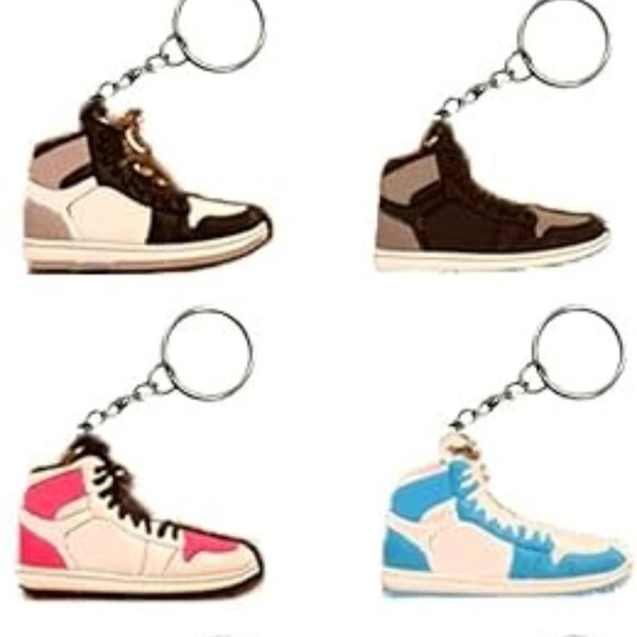 Sneakers Keychains Logo Shoe Bag Charms - Set of 10 - Picture 12 of 14